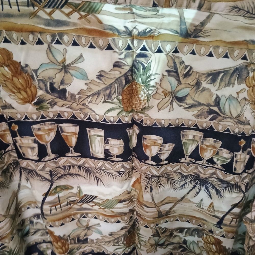 Campia Moda Men's Button Down Hawaiian Shirt Floral Pineapples Size XXL‎ - Picture 5 of 8